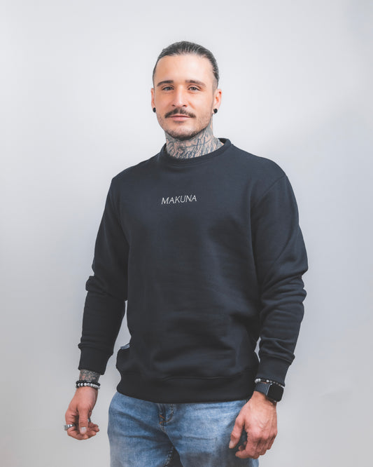 Basic Fit Pullover Schwarz - Unisex